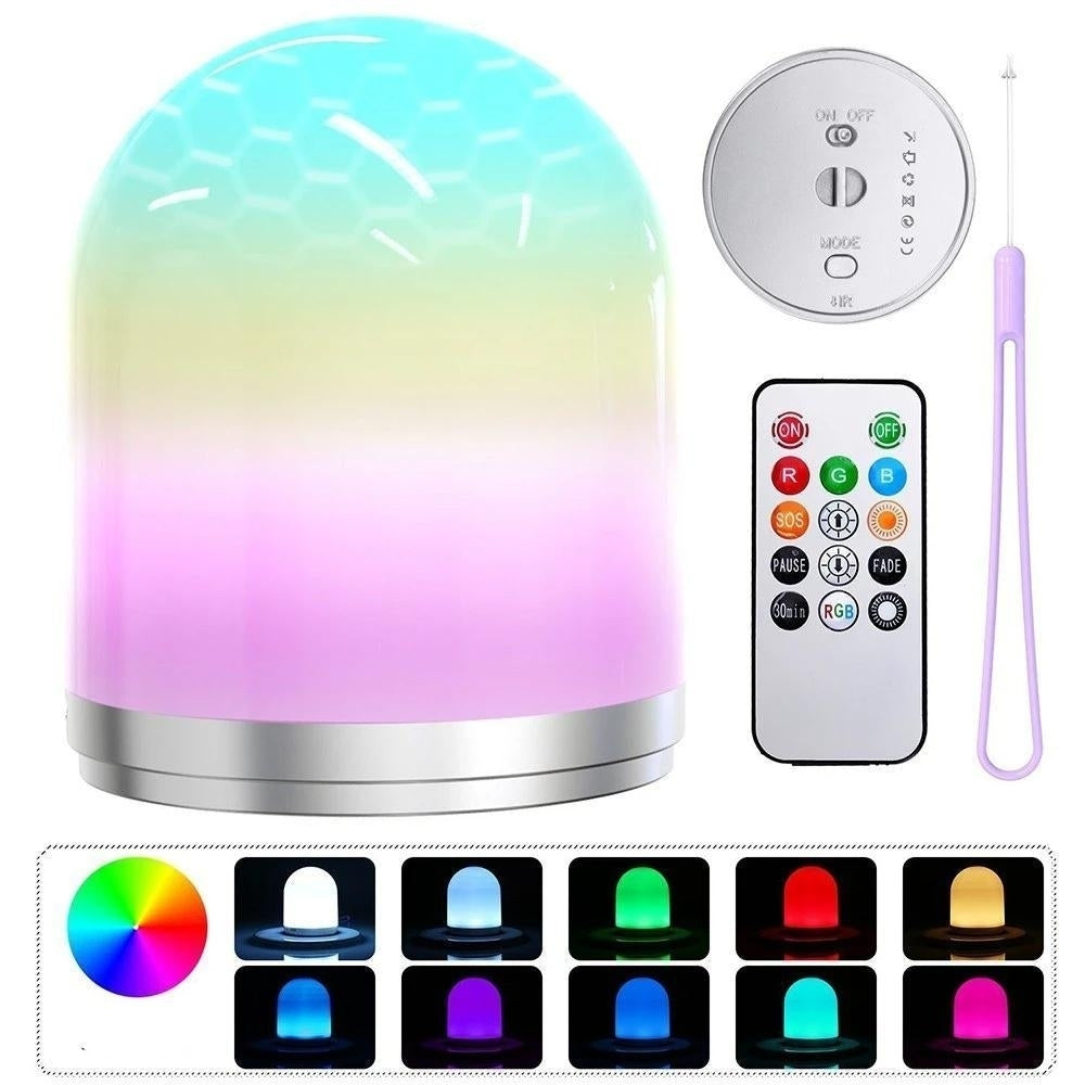 USB Rechargeable RGB LED Nightlight for Baby Children Room Bedroom Image 2