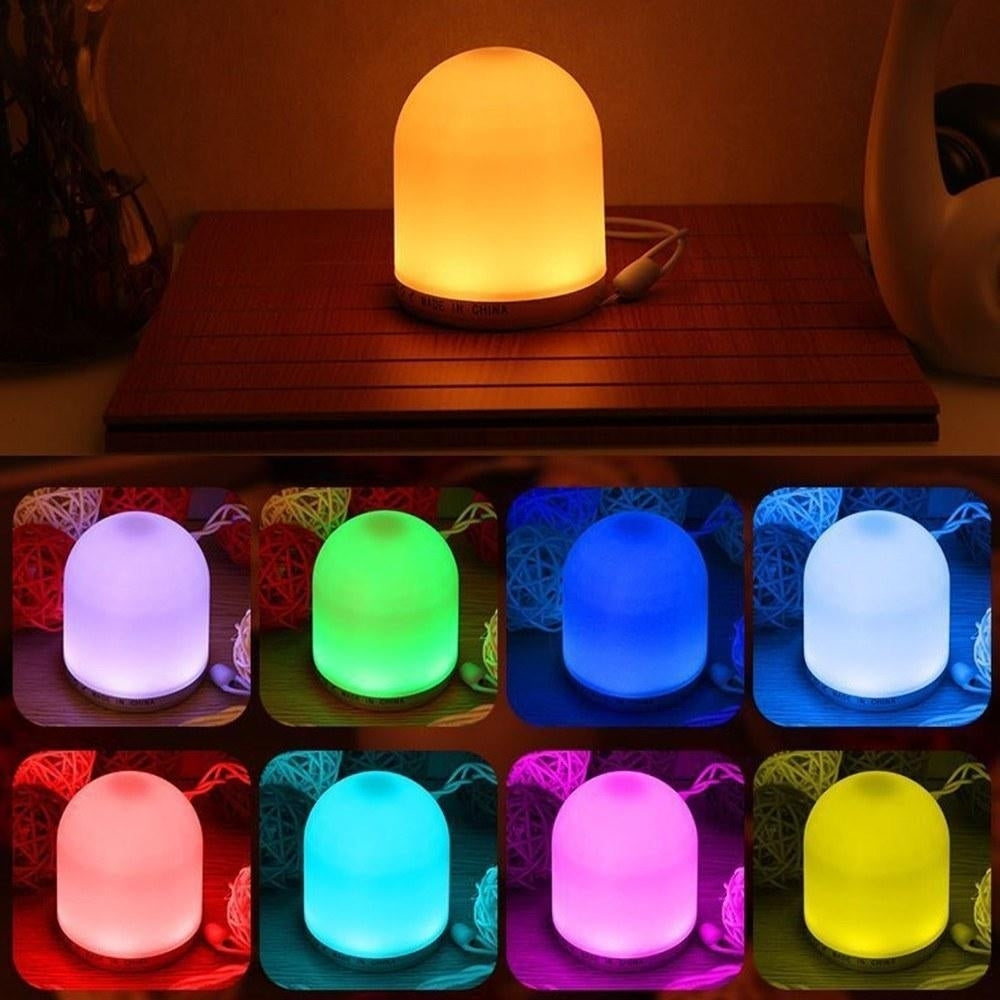 USB Rechargeable RGB LED Nightlight for Baby Children Room Bedroom Image 8