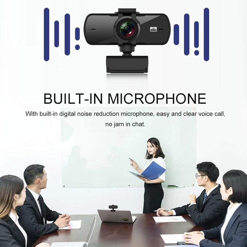 USB Webcam 2K High-definition Computer Camera Conference Cam with Microphone Driver Image 10