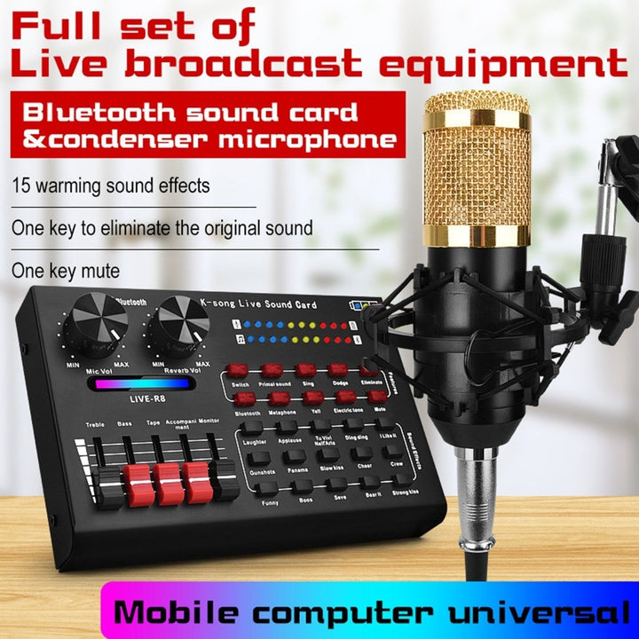 Voice Changer Sound Mixer Board For Live Card Multiple Effects Audio Singing Equipment Image 6