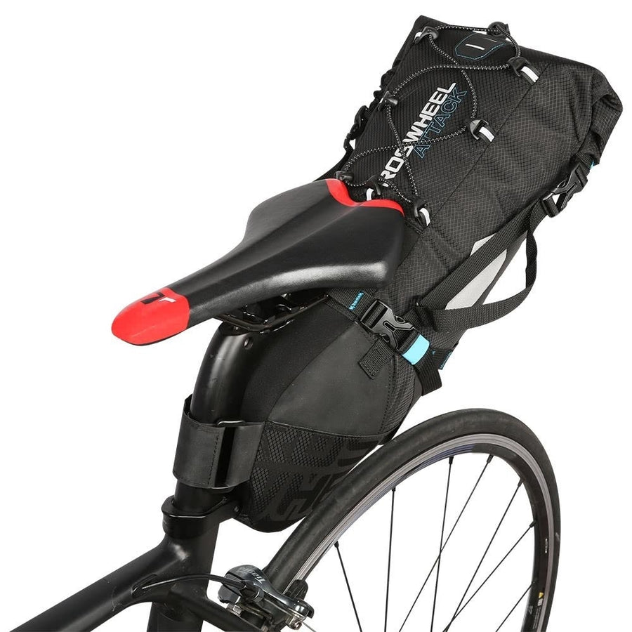 Water-resistant 10L Bike Tail Bag Cycling MTB Mountain Road Seat Adjustable 3L-10L Image 1