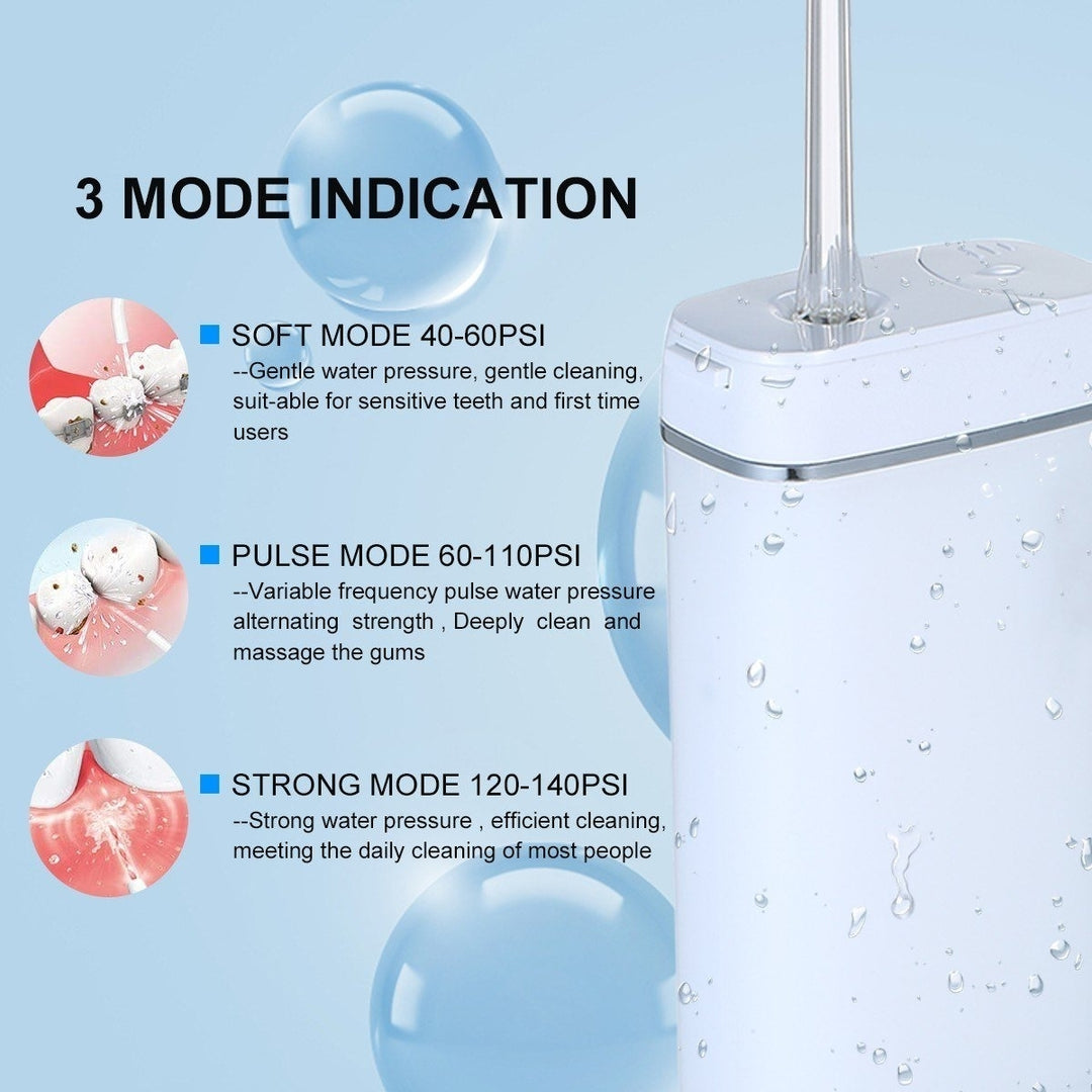 Water Flosser Cordless Teeth Cleaner USB Rechargeable Portable Dental Oral Irrigator Image 4