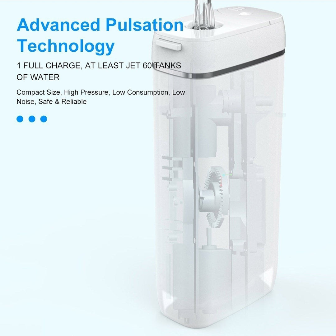 Water Flosser Cordless Teeth Cleaner USB Rechargeable Portable Dental Oral Irrigator Image 7