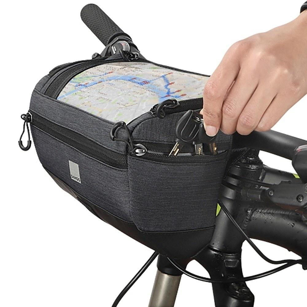 Waterproof Bike Bag Multifunctional Front Bicycle Cycling Handlebar Pannier Large Capacity MTB Phone Holder Road Storage Image 3