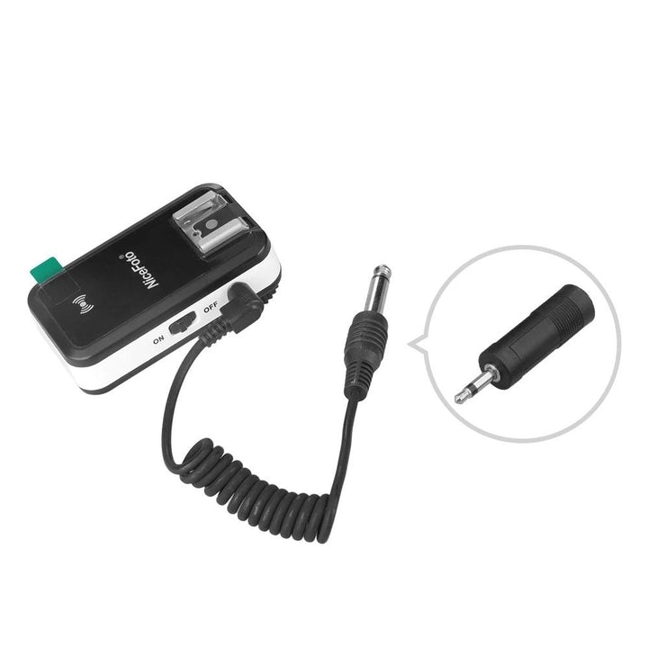 Wireless Transmitter Receiver Flash Trigger with 3.5mm Adapter Compatible Canon Nikon Image 4