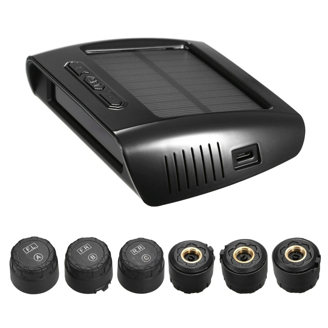 Wireless Solar Power TPMS Tire Pressure Monitoring System RV Truck with 6 External Sensors Image 3