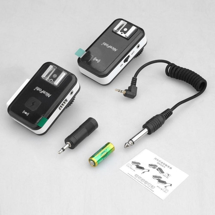 Wireless Transmitter Receiver Flash Trigger with 3.5mm Adapter Compatible Canon Nikon Image 7