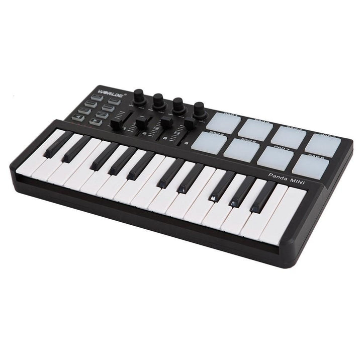 25-Key USB Keyboard and Drum Pad MIDI Controller Image 1