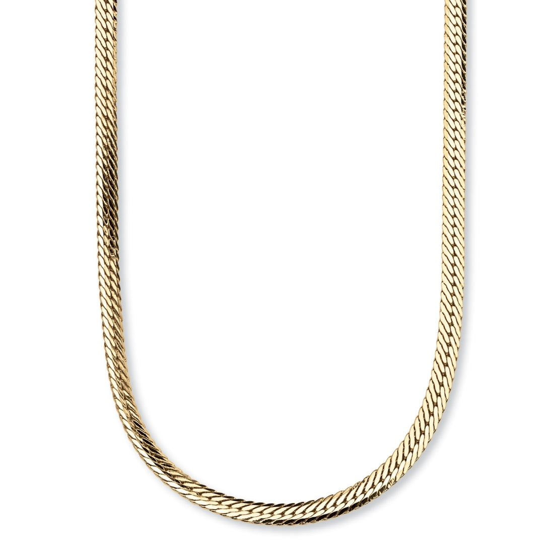 Herringbone Chain in Yellow Gold Tone 20" Image 1