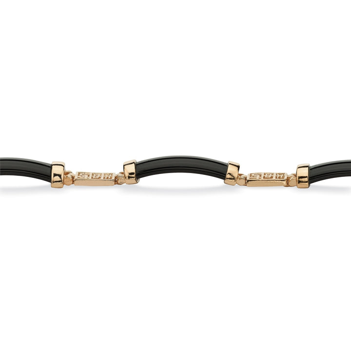 Onyx Longevity Bracelet in 14k Gold-Plated Image 2