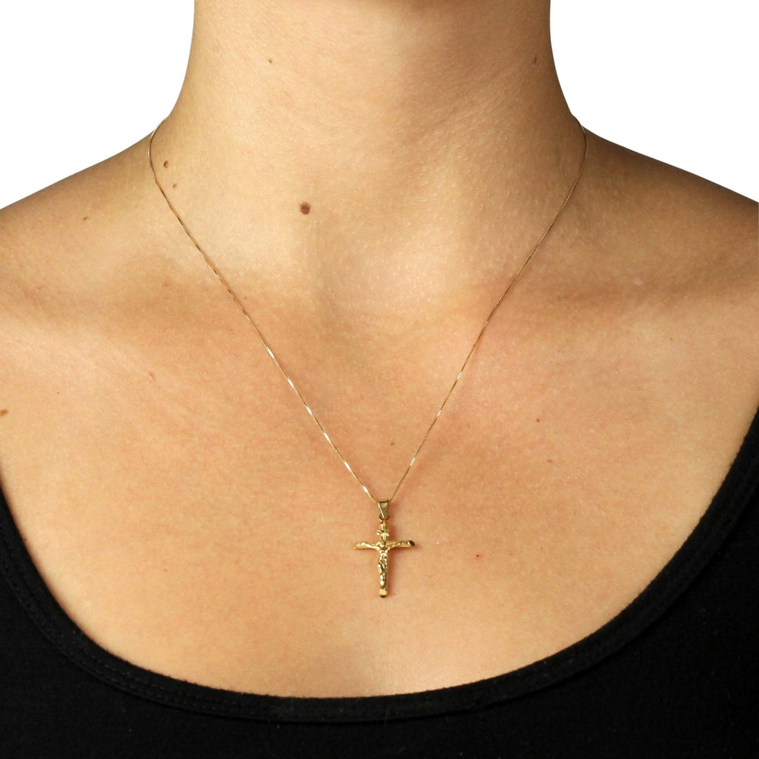 Crucifix Pendant in 14k Gold Image 3