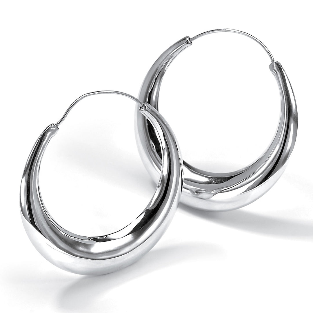 Hoop Earrings in Sterling Silver Image 2