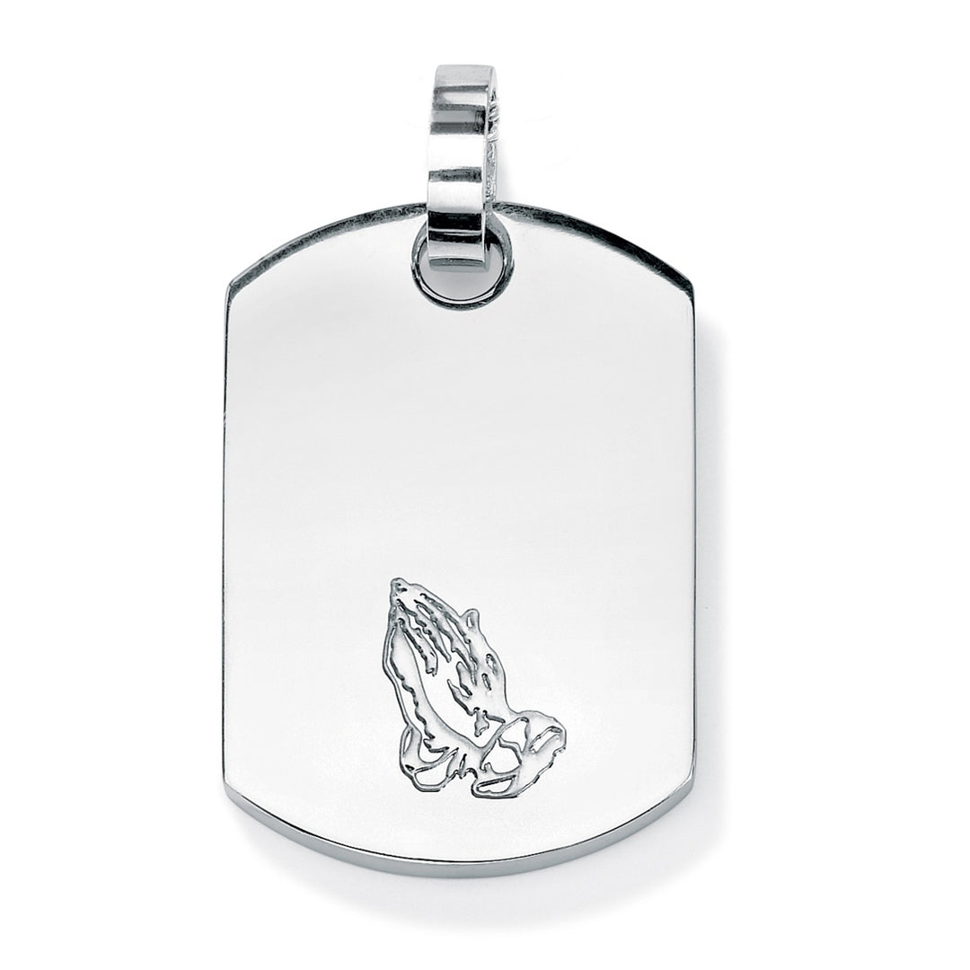 Serenity Prayer Dog-Tag Necklace in Stainless Steel Image 4