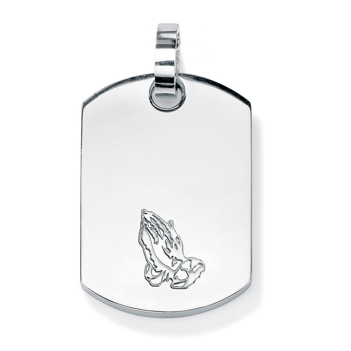 Serenity Prayer Dog-Tag Necklace in Stainless Steel Image 4