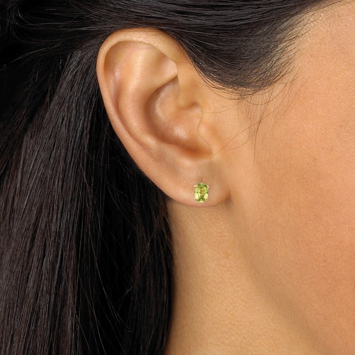 5.04 TCW Genuine Oval-Cut Gemstones Five-Piece Earrings Set in 18k over .925 Sterling Silver Image 3