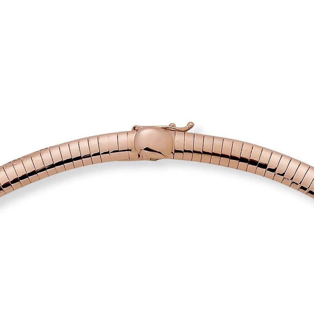 Rose Gold-Plated Omego-Link Choker Necklace 18" Image 2