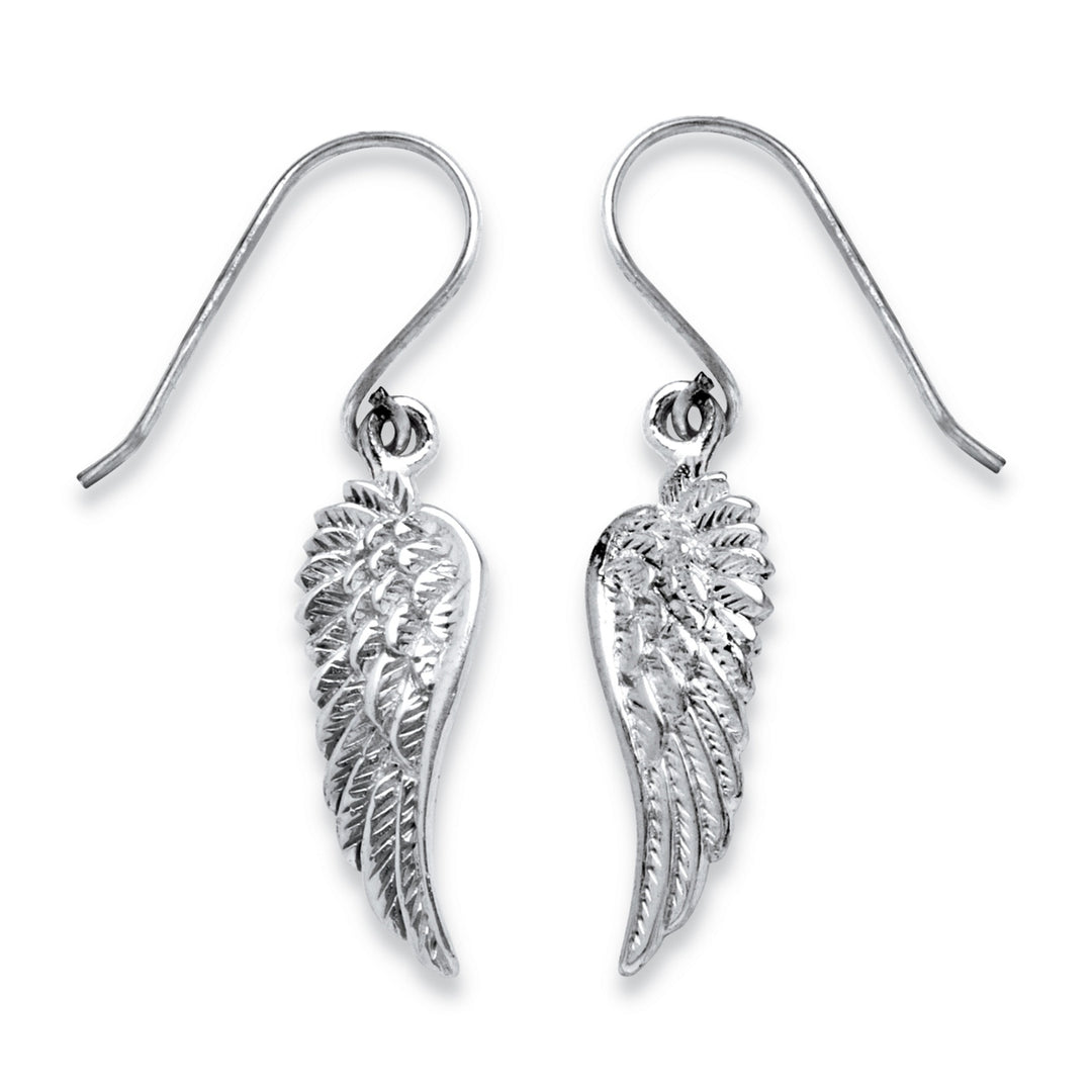 Wing Drop Earrings in Sterling Silver Image 1