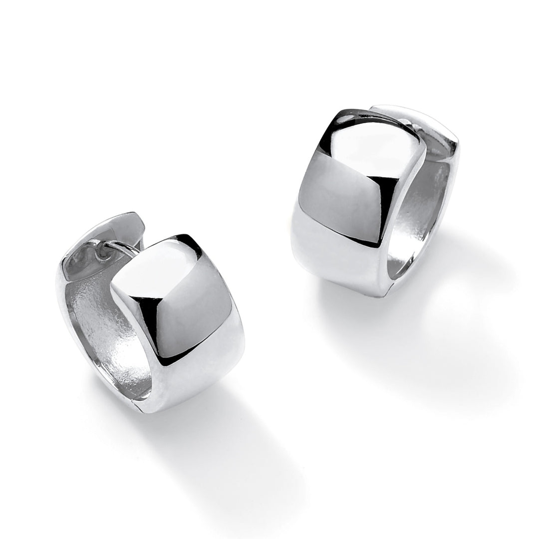 Huggie Hoop Earrings in Sterling Silver Image 1