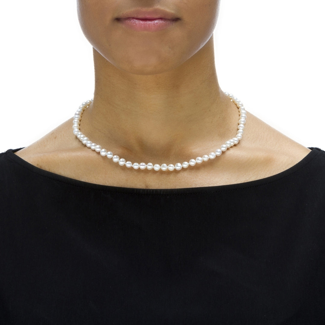 Genuine Cultured Freshwater Pearl Three-Piece Jewelry Set in 14k Gold over .925 Sterling Silver Image 4