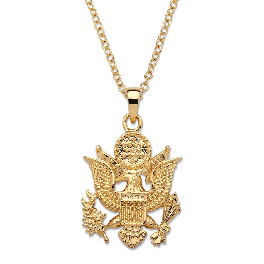 Army Pendant Necklace 14k Gold-Plated 20" Image 1