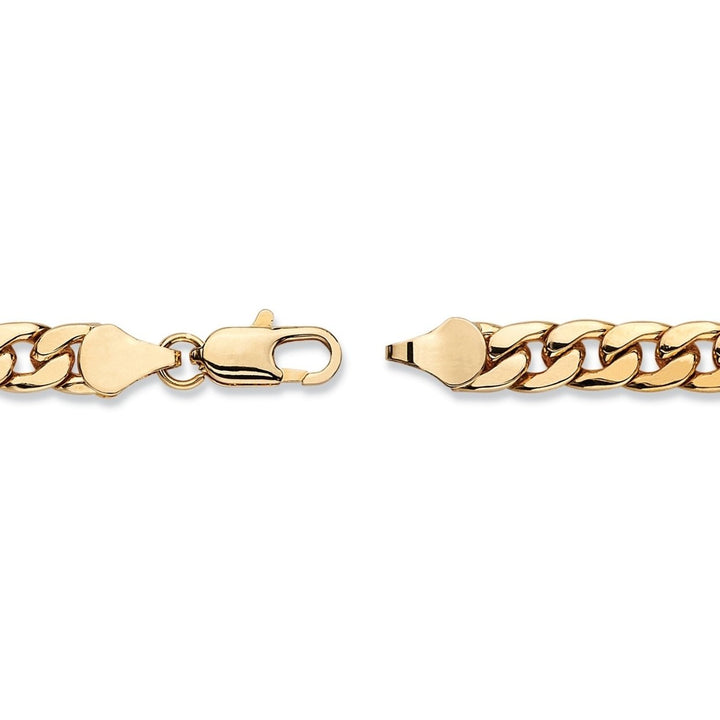 Mens Classic 6.5 mm Curb-Link Bracelet Gold Ion-Plated 8" Image 2