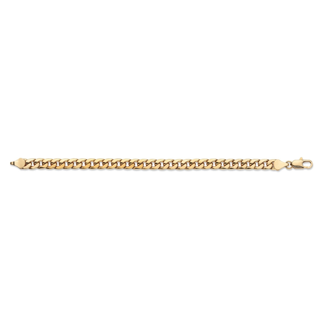 Mens Classic 6.5 mm Curb-Link Bracelet Gold Ion-Plated 8" Image 4