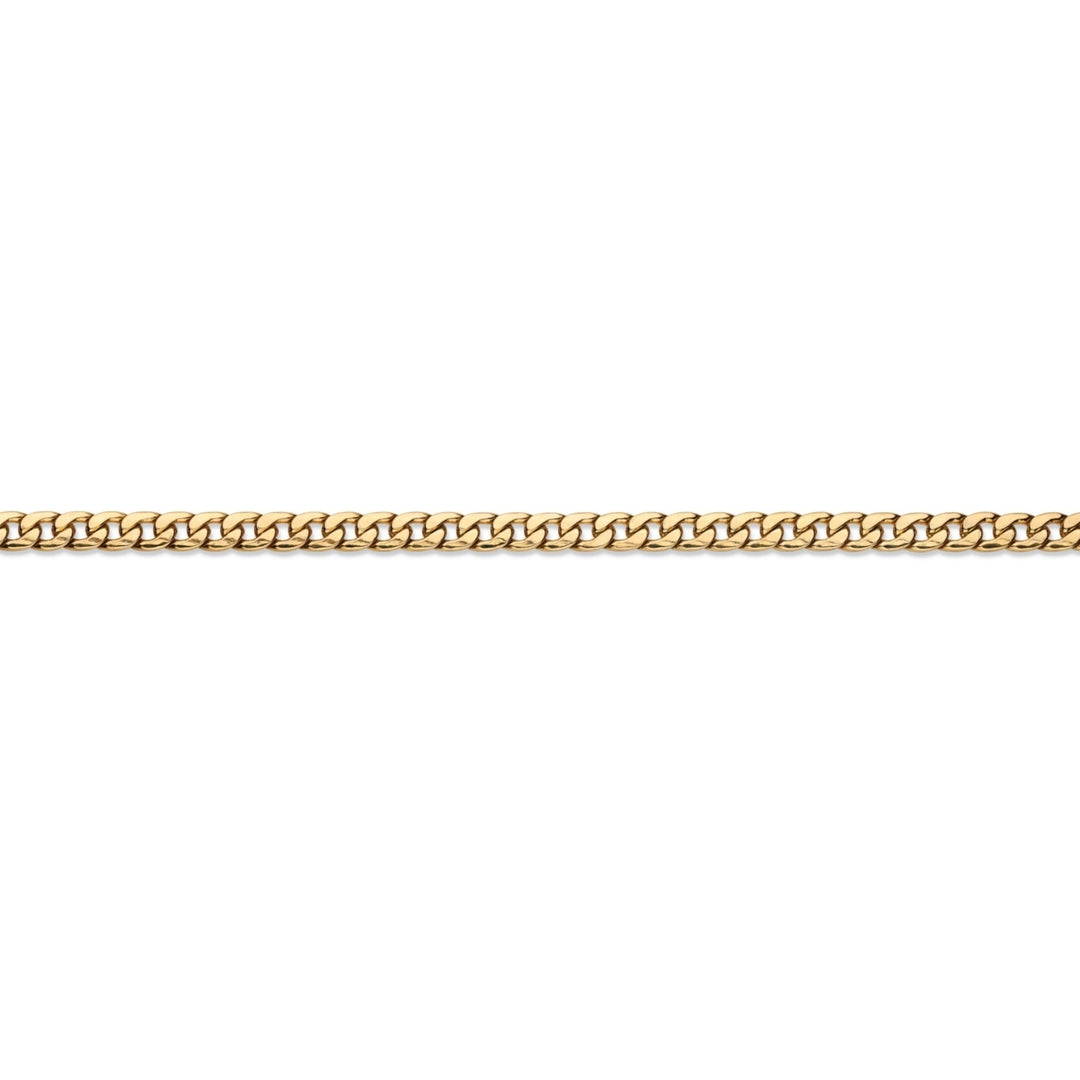Mens Classic 5.5 mm Curb-Link Gold Ion-Plated Chain Necklace 22" Image 4