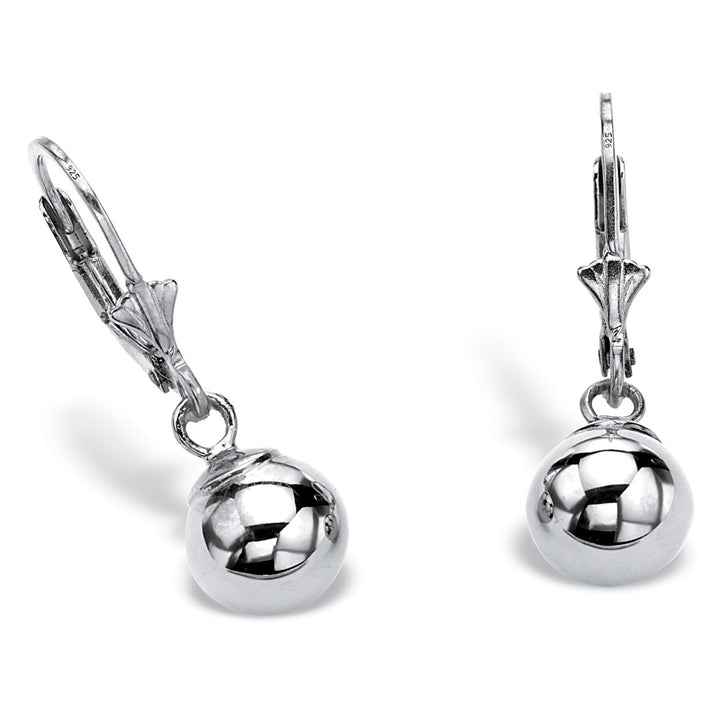 Ball Drop Earrings in Sterling Silver Image 1