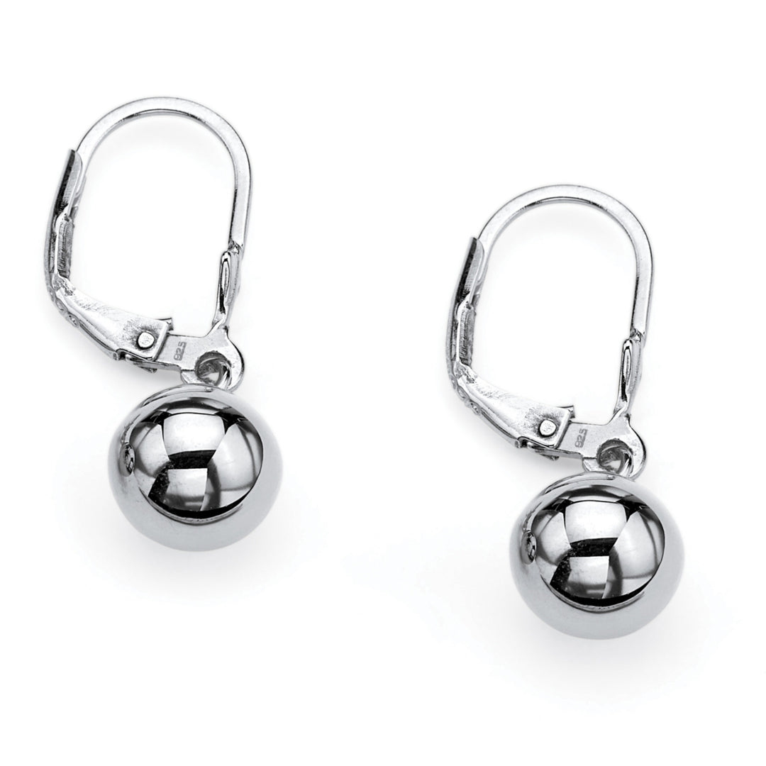 Ball Drop Earrings in Sterling Silver Image 2