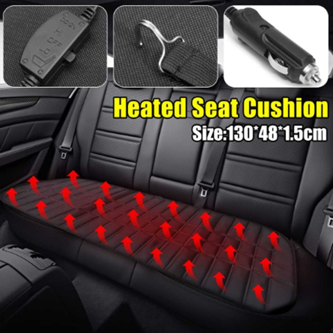 Car Rear Row Heating Seat Cushion Winter Heater 12V Image 7