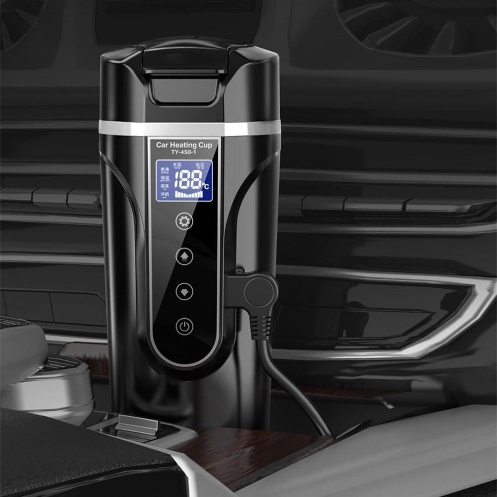 Vehicle Heated Water Cup Electric Kettle Heat Preservation 12.0V Car 24V Truck Household Heaters Image 2