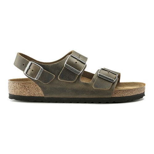 BIRKENSTOCK Unisex Milano Faded Khaki Oiled Leather (regular width) - 1019336 0 Women/0 Men FD KHAKI OIL LTR R Image 3