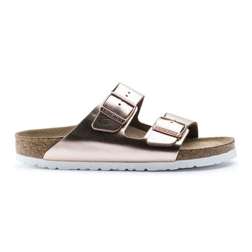 BIRKENSTOCK Womens Arizona Soft Footbed Metallic Copper Leather (regular width) - 0952091 METALLIC COPPER Image 2