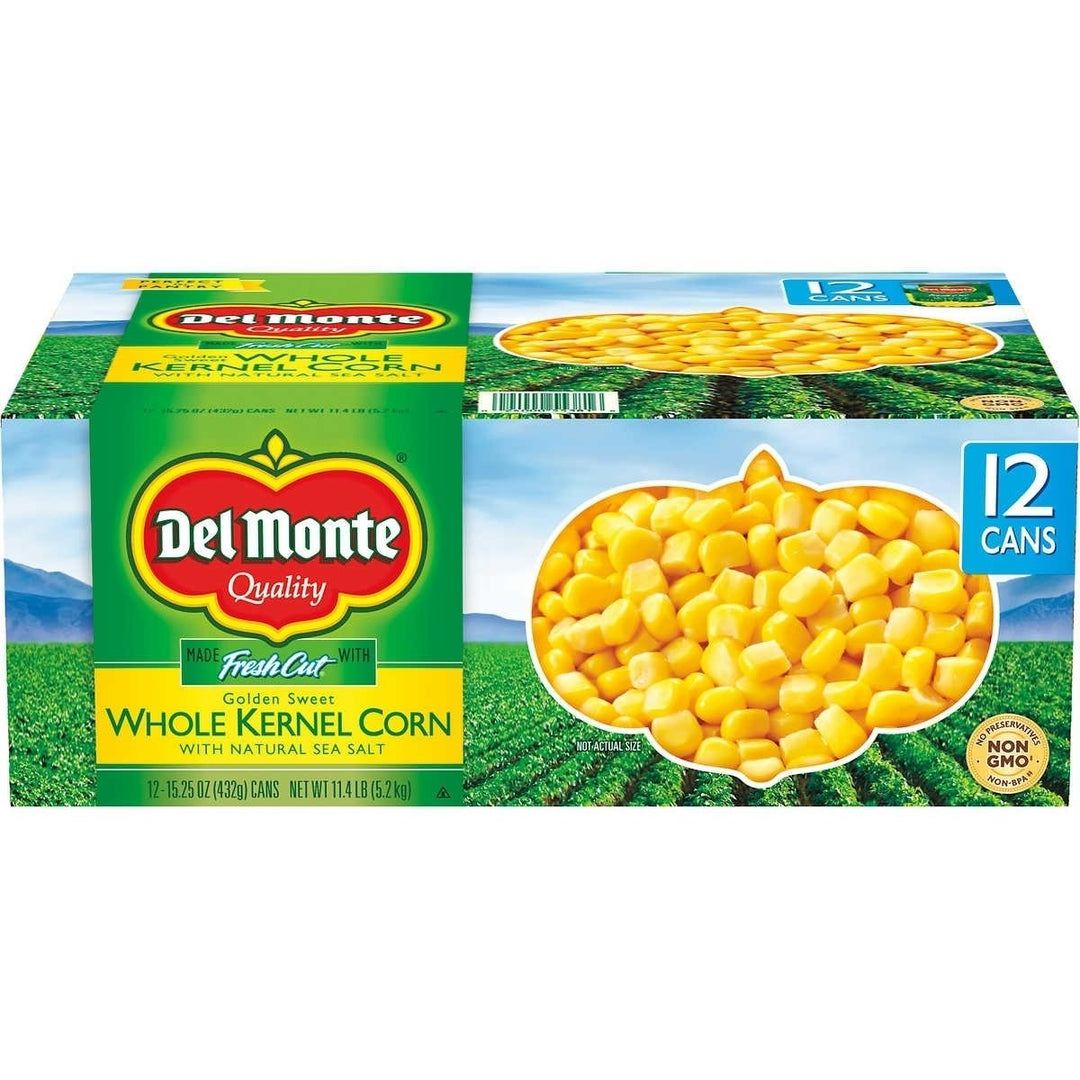 Del Monte Whole Kernel Corn 15.25 Ounce (Pack of 12) Image 1