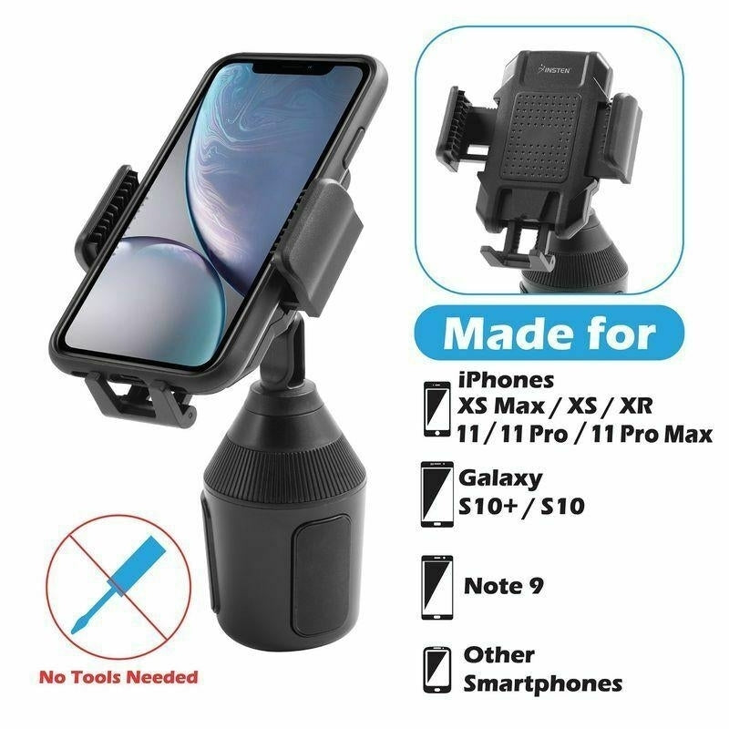 Adjustable Car Mount Universal Phone Cup Holder 360 Cell Phone Stand Image 1