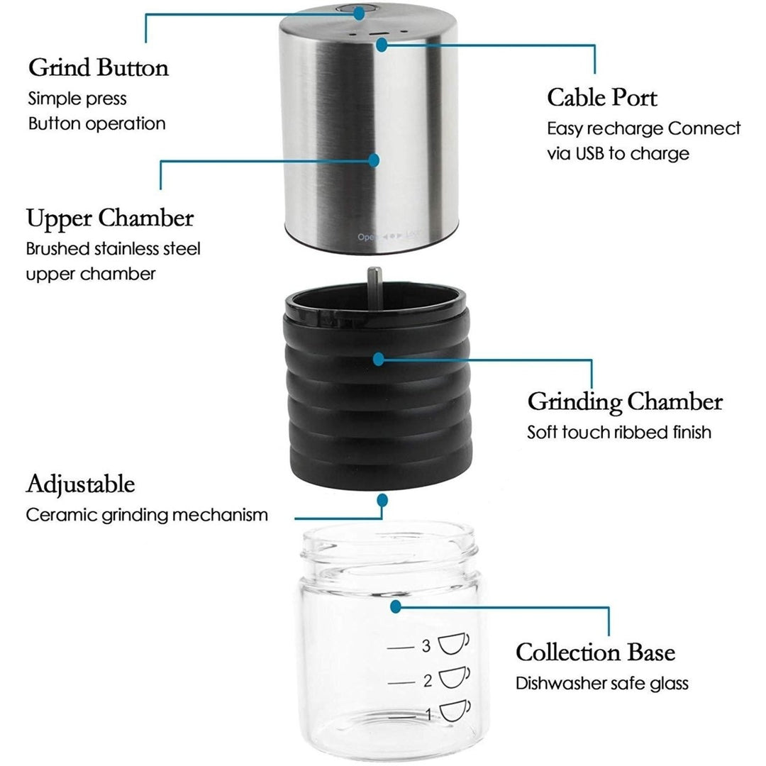 Portable Auto Coffee Grinder with Rechargeable Battery and Adjustable Fitness Image 4