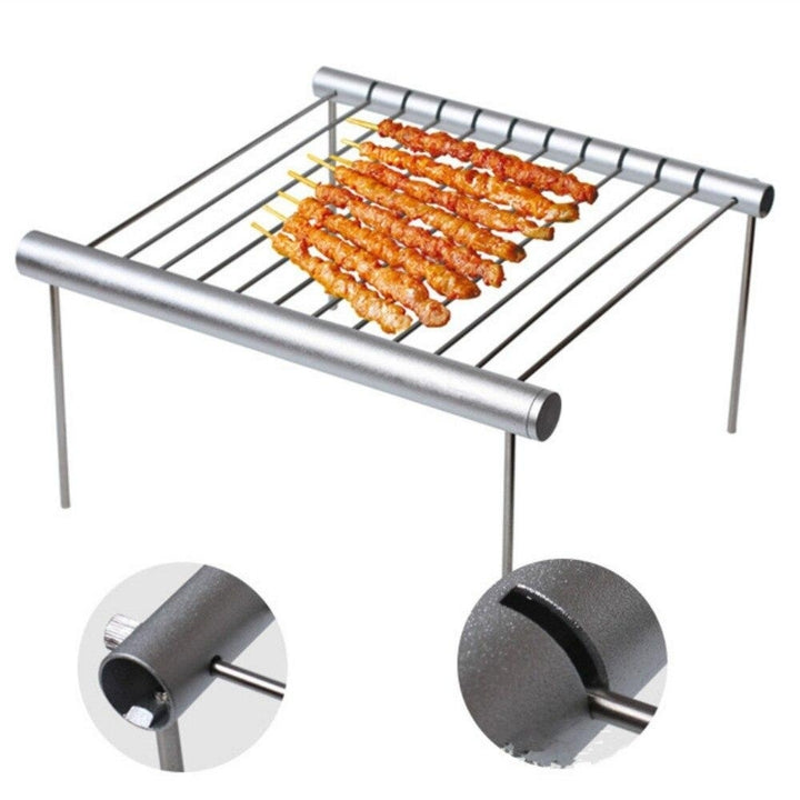 Portable Barbecue Grill Detachable Stainless Steel Aluminum Alloy BBQ Accessories Set for Outdoor Camping Image 3