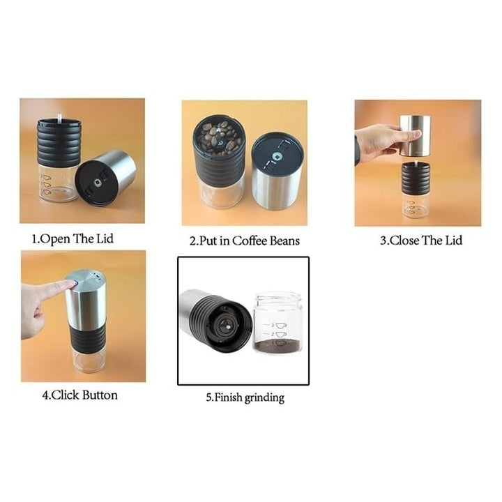 Portable Auto Coffee Grinder with Rechargeable Battery and Adjustable Fitness Image 8