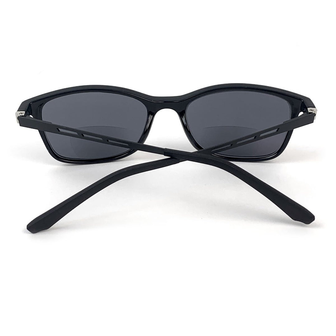 Bifocal Sun Readers Classic Frame Geek Retro Style Reading Sunglasses Image 3