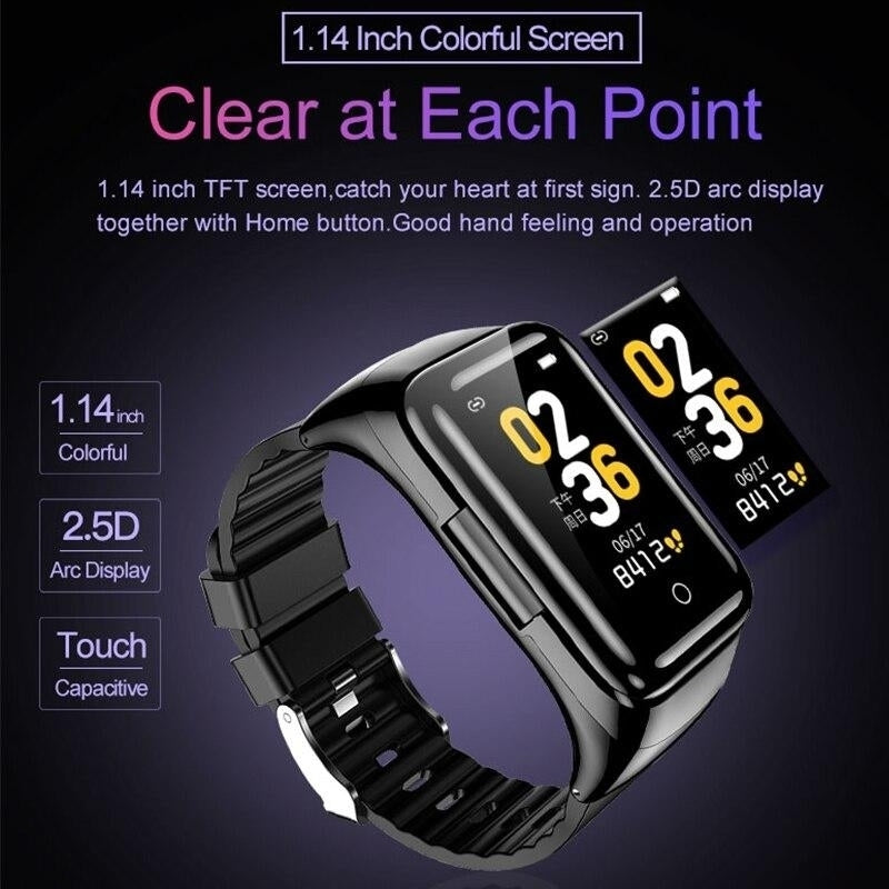 Smart Watch with Bluetooth Earphone Heart Rate Pedometer Image 6