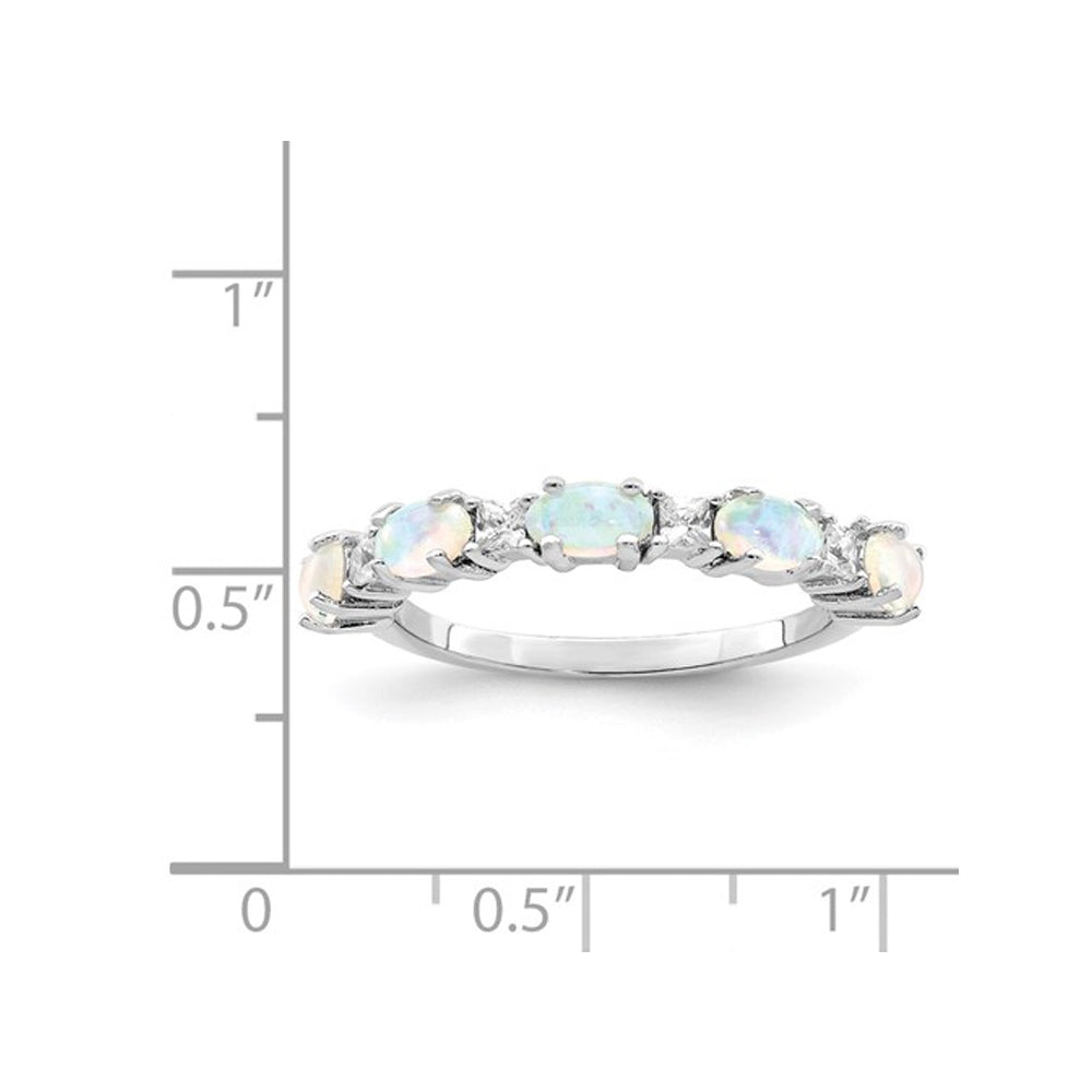 Lab-Created Opal Ring in Sterling Silver Image 2