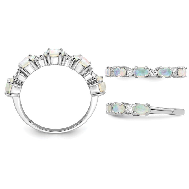 Lab-Created Opal Ring in Sterling Silver Image 4