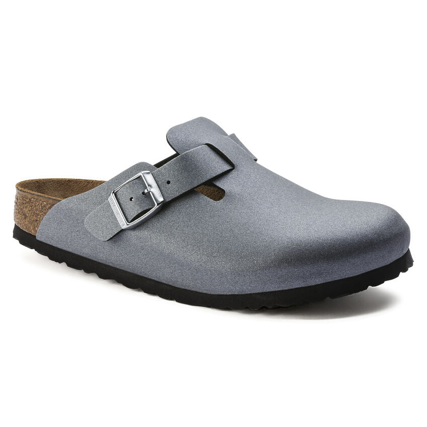 BIRKENSTOCK Boston Clogs Womens Icy Metallic Anthracite Narrow Size 1014291 Image 1