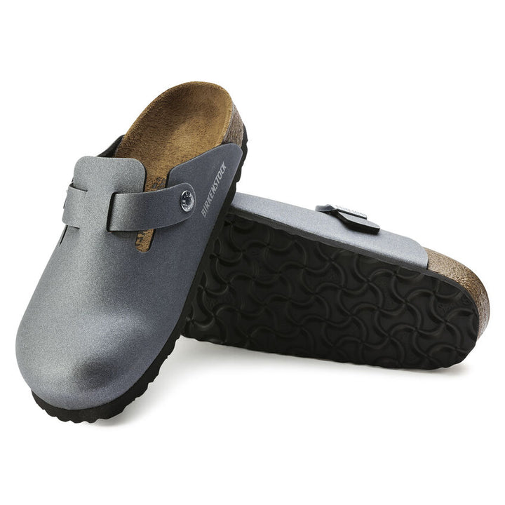 BIRKENSTOCK Boston Clogs Womens Icy Metallic Anthracite Narrow Size 1014291 Image 4