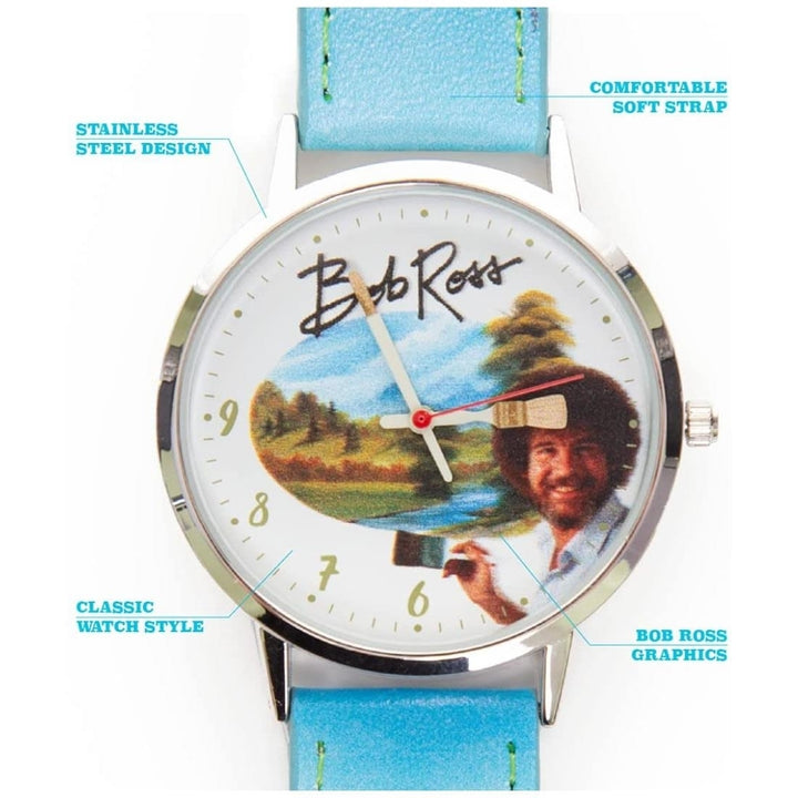 Bob Ross Analog Watch Mighty Mojo Retro Collectors Pop Culture Gift Image 4