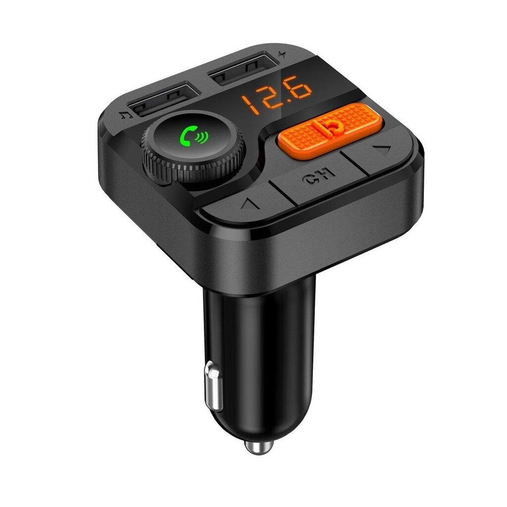 Bluetooth 5.0 Car FM Transmitter FM Radio Adapter Bass MP3 Music Player with Hands-free Call USB Charging Ports Image 2