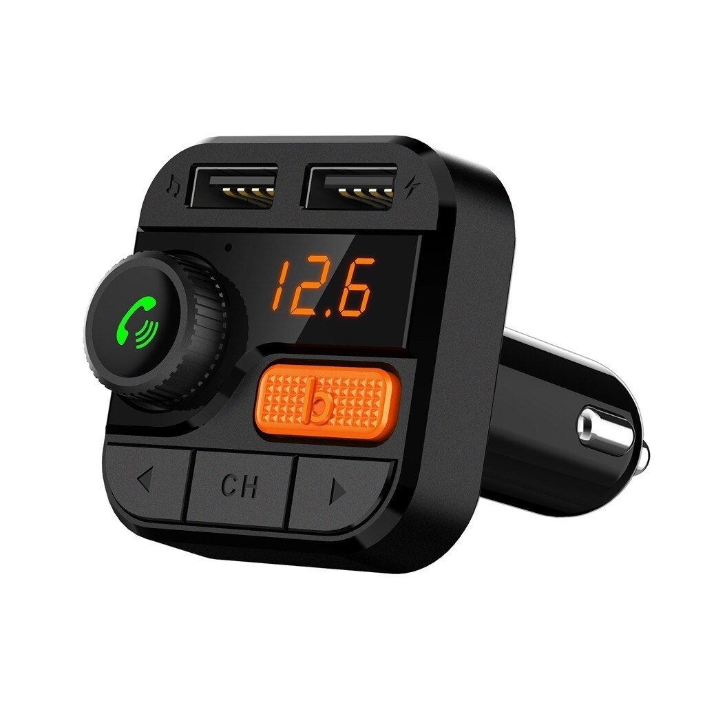 Bluetooth 5.0 Car FM Transmitter FM Radio Adapter Bass MP3 Music Player with Hands-free Call USB Charging Ports Image 4