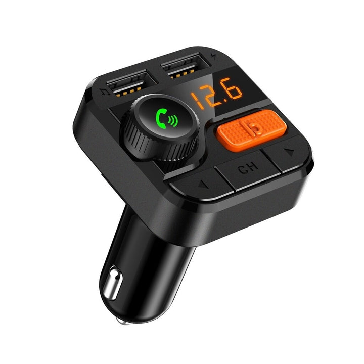 Bluetooth 5.0 Car FM Transmitter FM Radio Adapter Bass MP3 Music Player with Hands-free Call USB Charging Ports Image 4