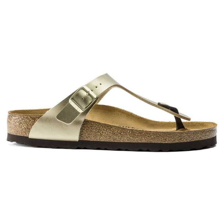 Birkenstock Gizeh Gold Sandals Womens Regular Width 1016108 Birko-Flor Image 3