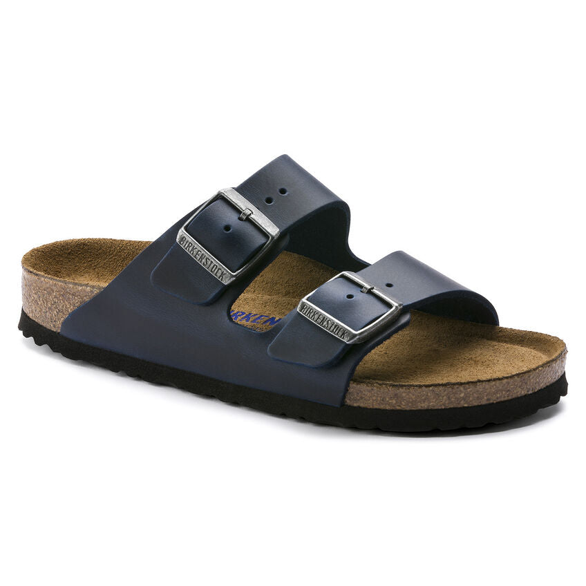 BIRKENSTOCK Unisex Arizona Soft Footbed Blue Oiled Nubuck Leather (regular width) - 1013643 OILED NUBUCK BLUE Image 1